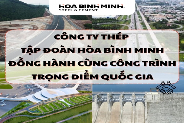 CÔNG TY THÉP - TẬP ĐOÀN HÒA BÌNH MINH – ĐỒNG HÀNH CÙNG NHỮNG CÔNG TRÌNH TRỌNG ĐIỂM QUỐC GIA